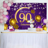 Lila Ballon Rose 90 Geburtstag Hintergrund